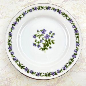 Vintage Jyoto Fine China Japan 4 Salad Plates Glendale African Violet 7 1/2”